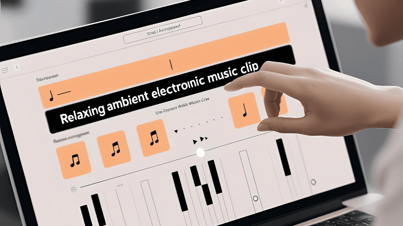 Example of AI background music generation for videos with Sonify